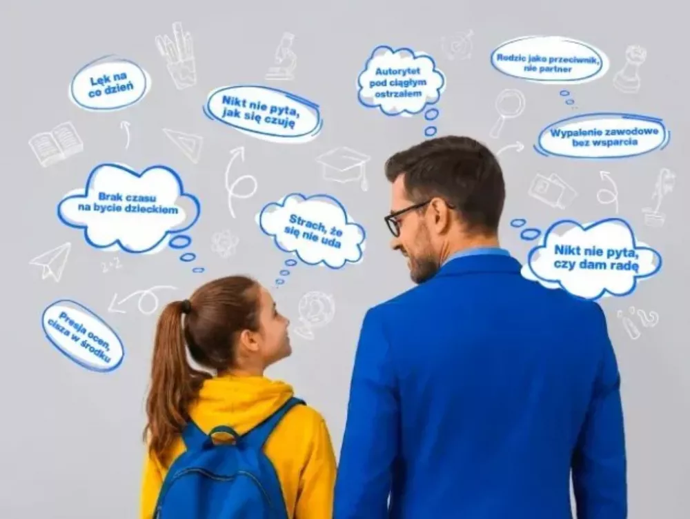 Grafika konferencji Uczen w kryzysie, nauczyciel pod presja