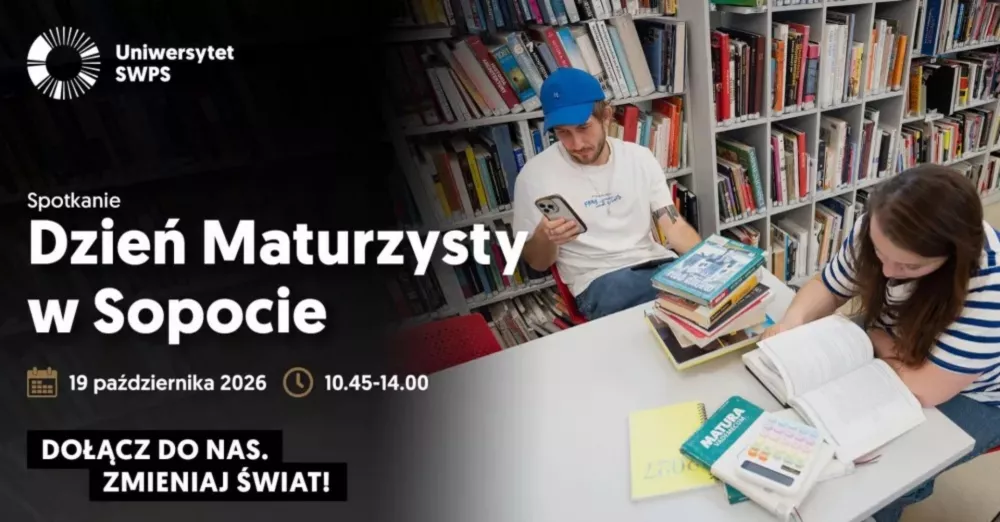 Grafika Dnia Maturzysty na Uniwersytecie SWPS w Sopocie