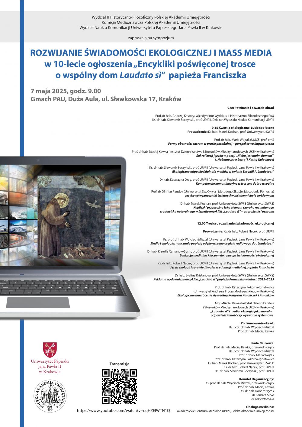 Sympozjum Świadomość ekologiczna a mass media – 10 lat "Laudato si' "
