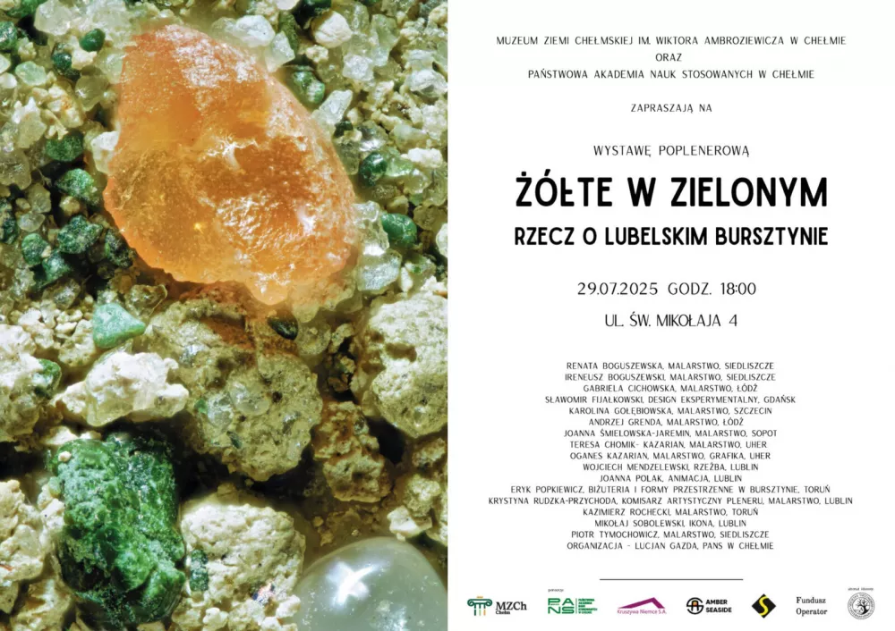 Żółte w zielonym - rzecz o Lubelskim Bursztynie - wystawa w Chelmie