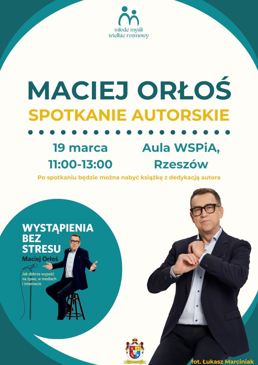 Maciej Orłoś gościem kolejnego spotkania z cyklu Młode Myśli – Wielkie Rozmowy