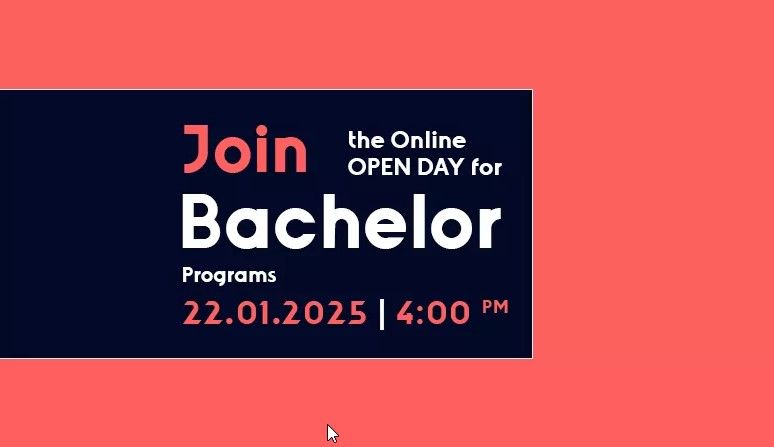 Online Open Day for Bachelor Programs